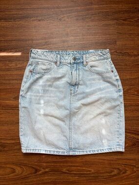 American Eagle Outfitters Light Blue Denim Pencil Skirt